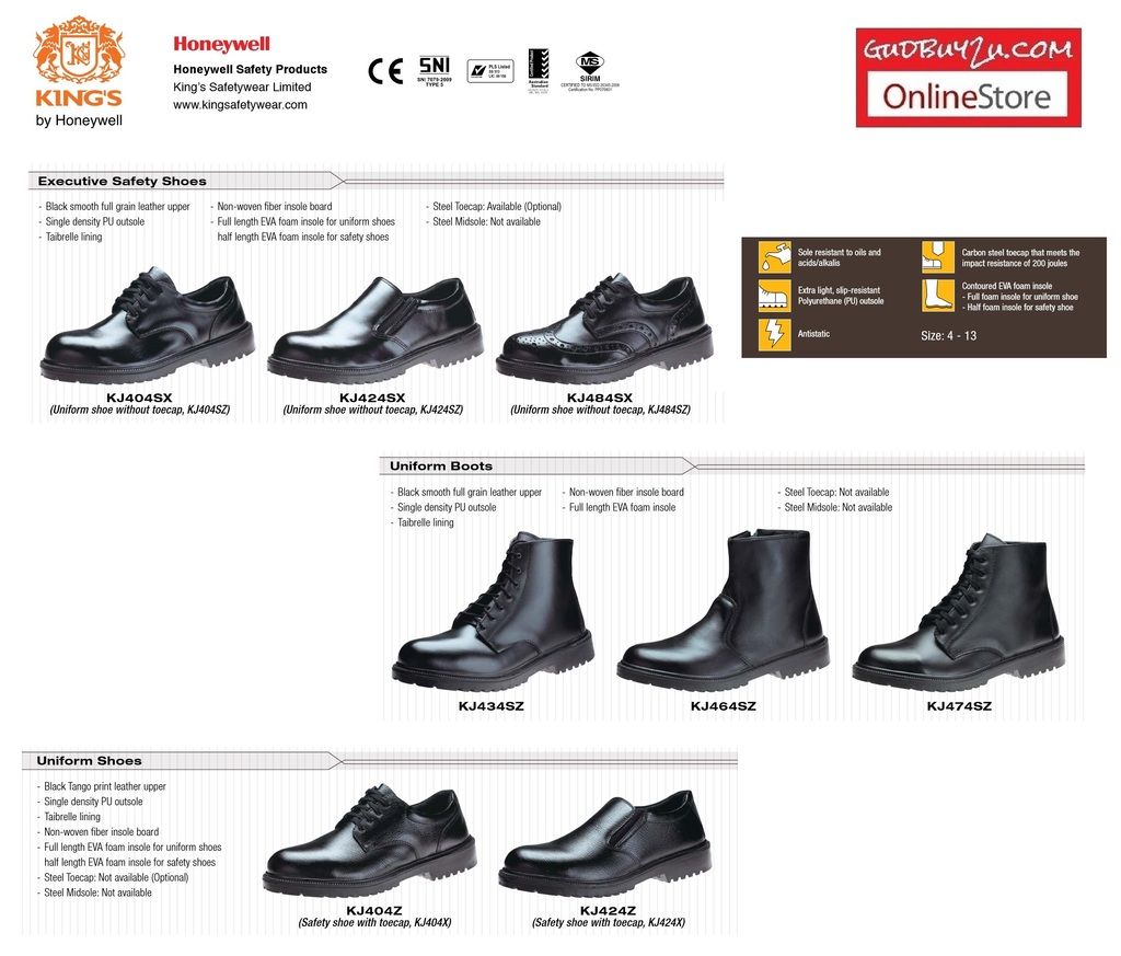 WHOLESALE KINGS SIRIM SAFETY SHOE (end 6/20/2020 330 PM)